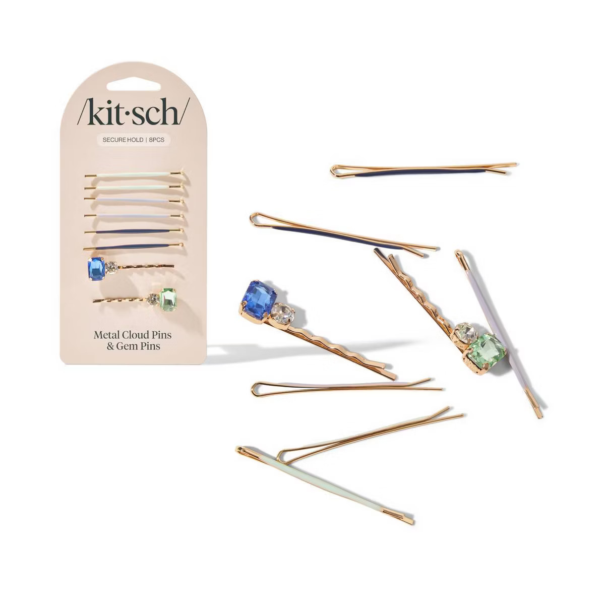 Kitsch-Mass Cloud & Gem Bobby Pins Set - Garden Bouquet - 8ct | Target