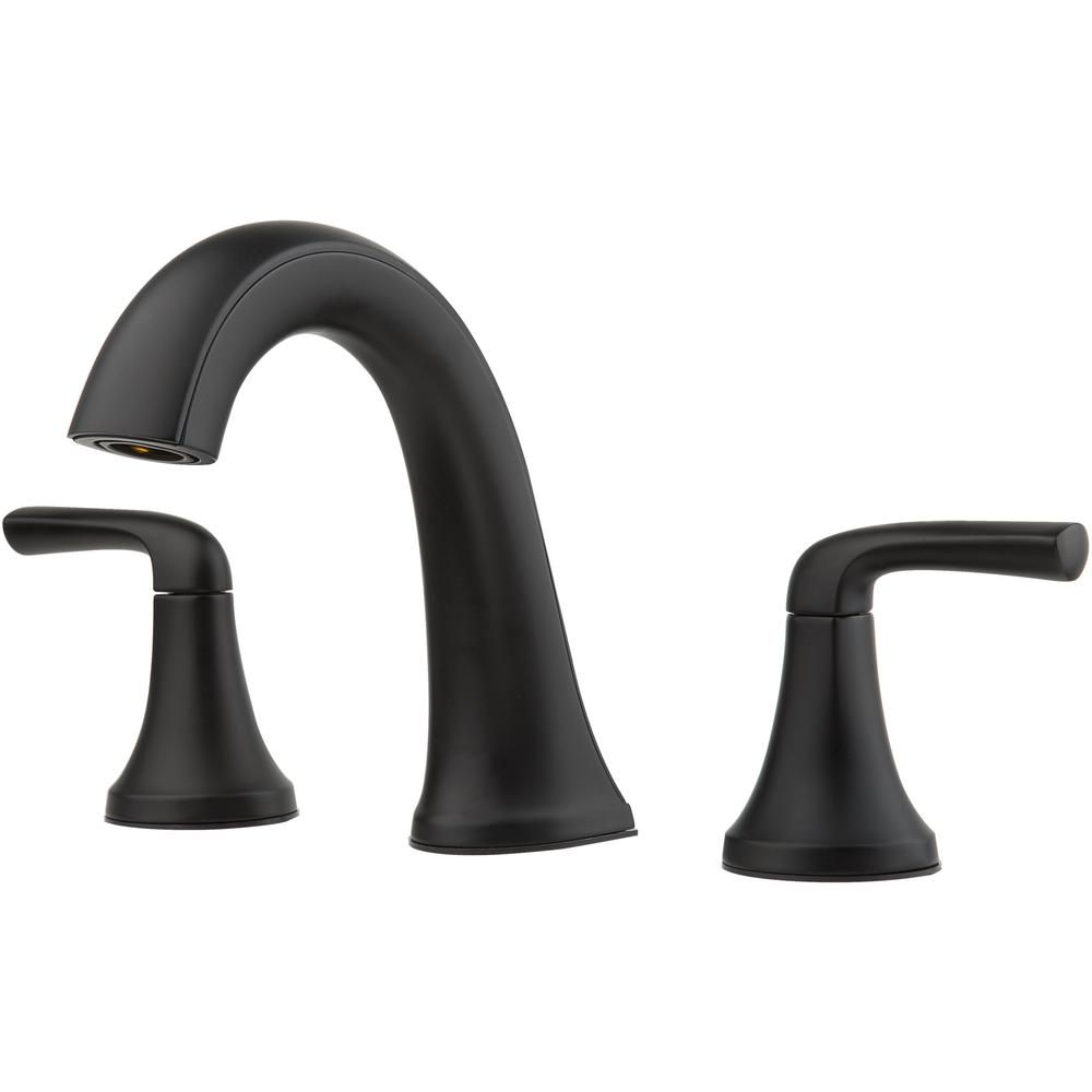 Pfister Ladera 8 in. Widespread 2-Handle Bathroom Faucet in Matte Black | The Home Depot