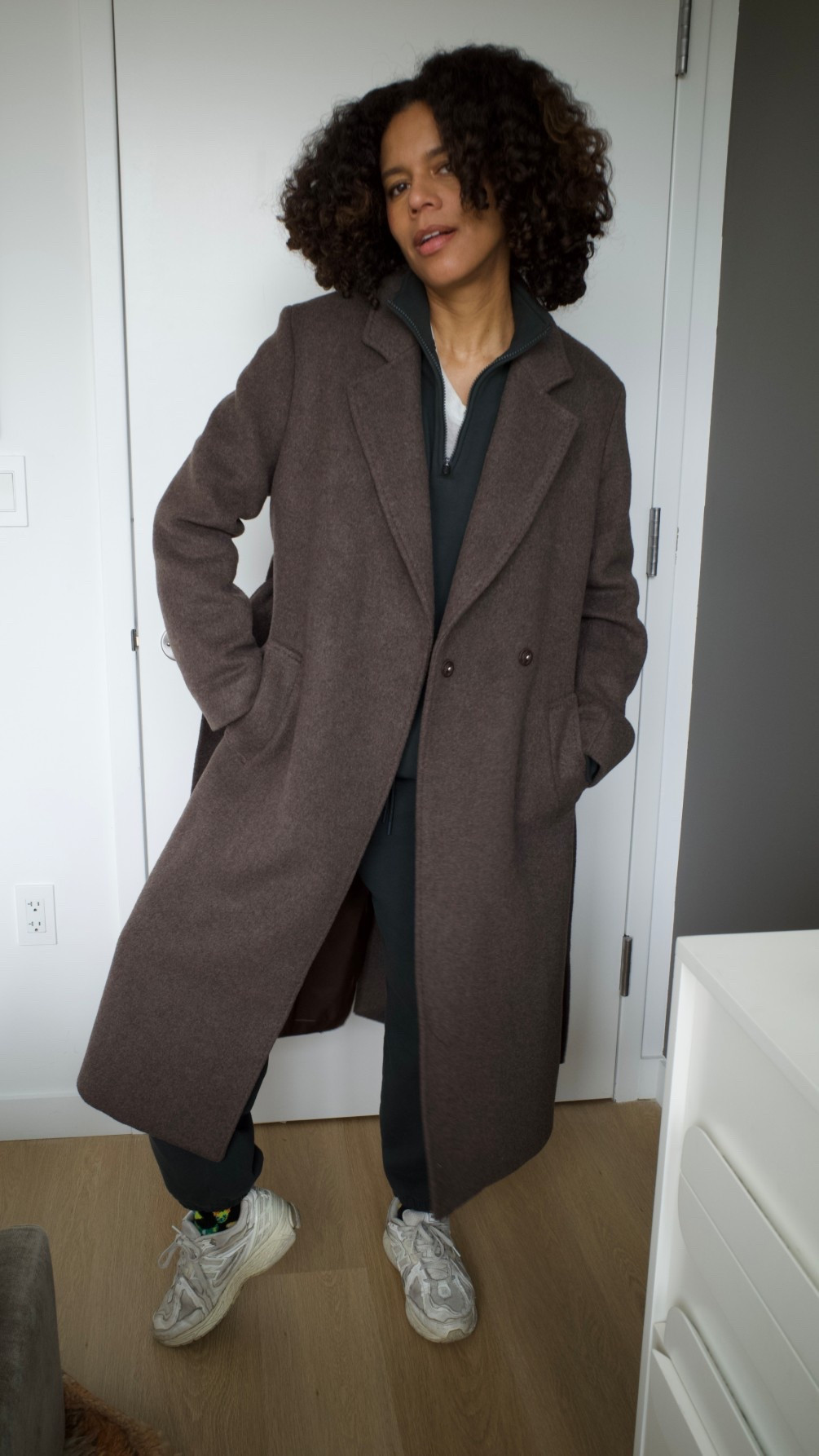 Wool coat + sweats = great combo for fall  

#LTKOver40 #LTKgrwm #LTKSeasonal