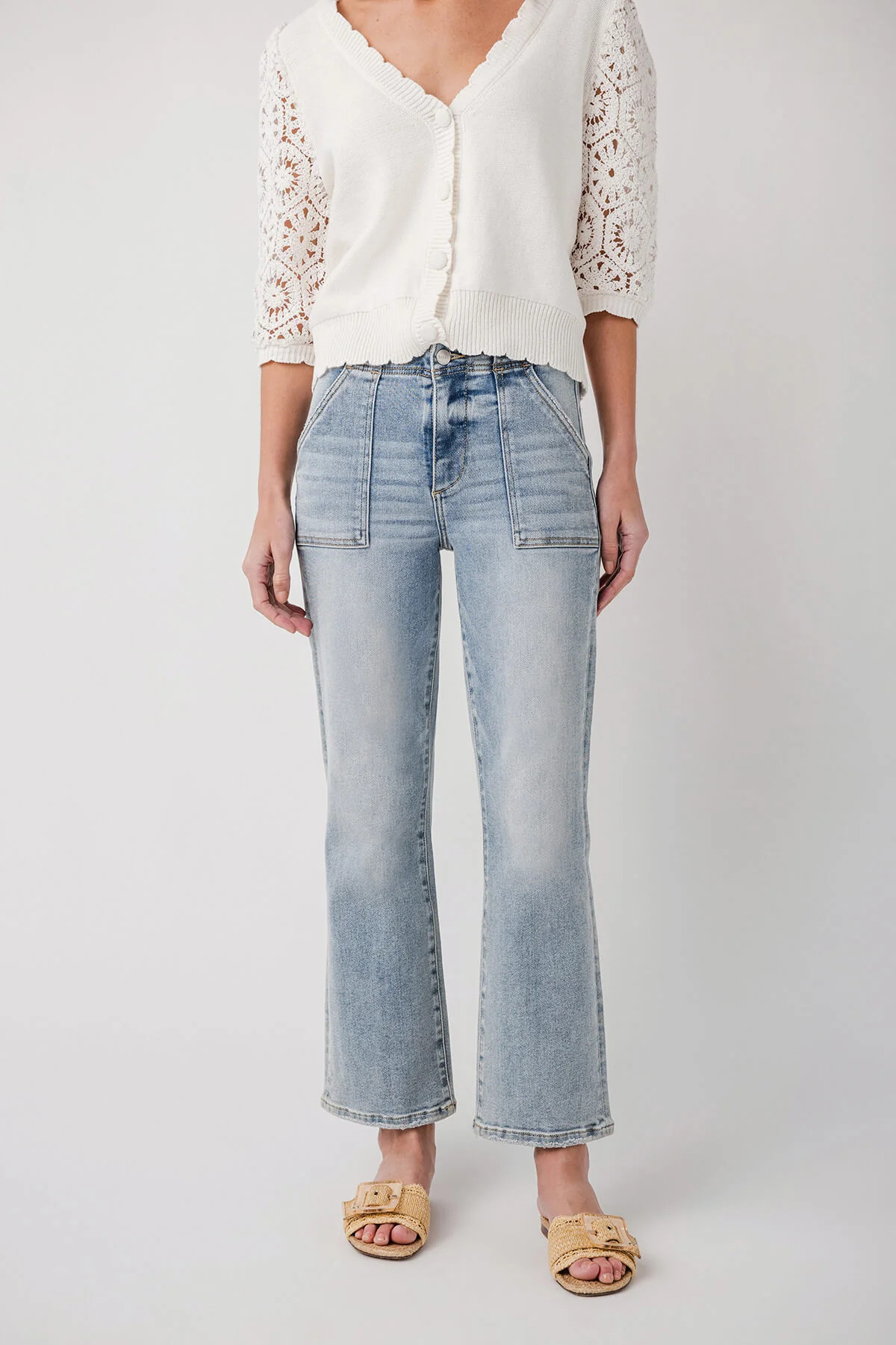 Risen Rosie Ankle Flare Jeans | Social Threads