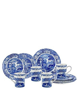 Spode Blue Italian Collection 12-Piece Dinnerware Set - Blue | Dillard's