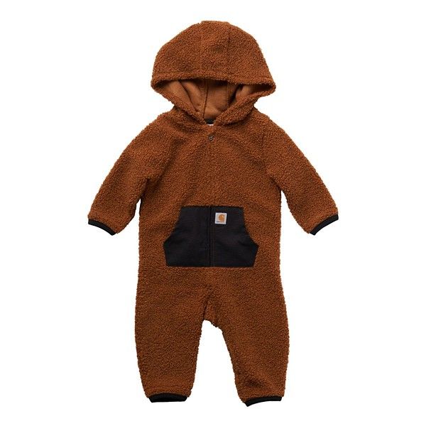 Baby Boys' Carhartt Zip Front Fleece Hooded Coveralls | Scheels