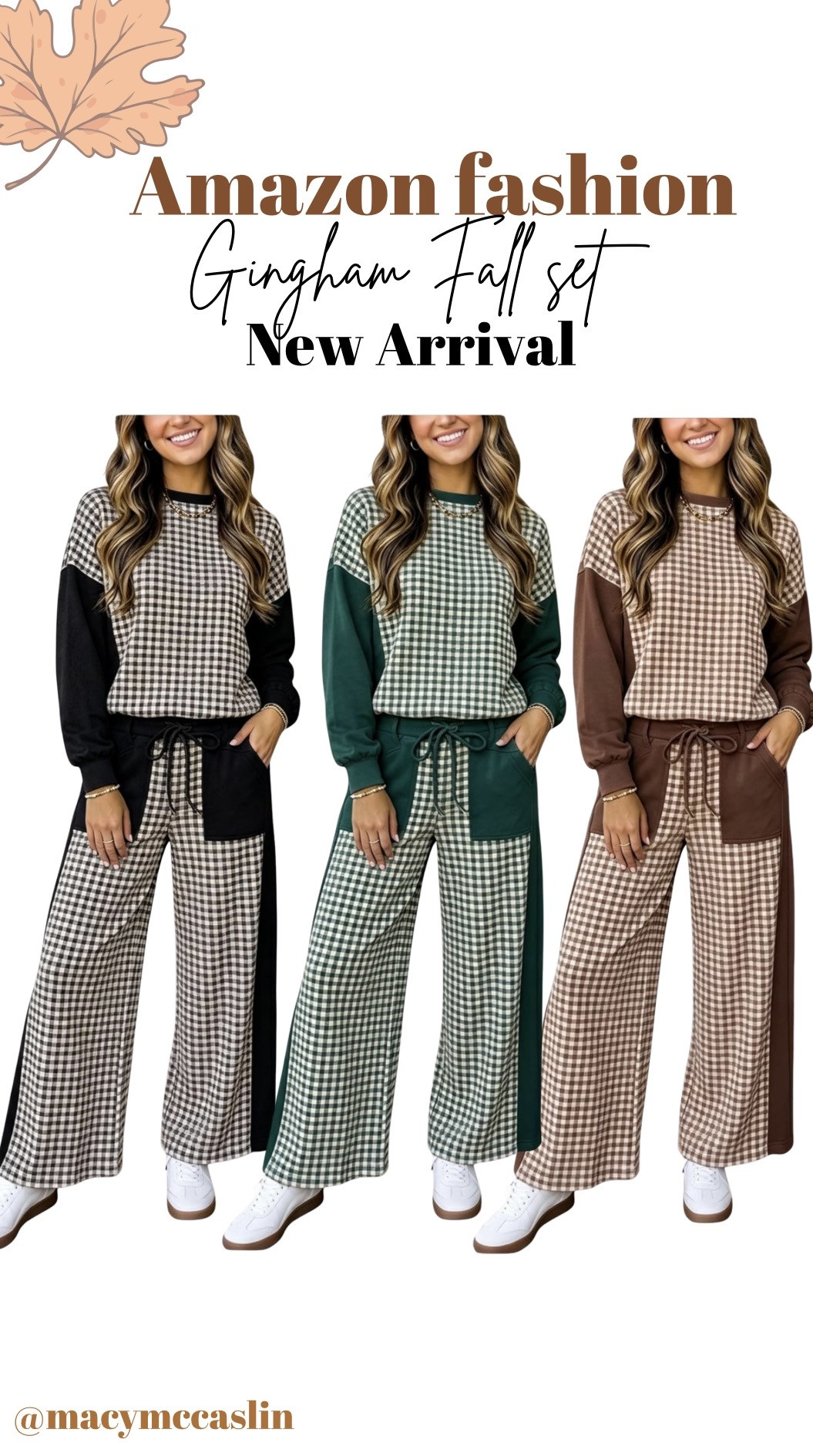 Loving these gingham sets from Amazon! Perfect for a cozy fall day. 🍁🛋️ 

 #FallFashion #AmazonStyle #LTKootd #LTKSeasonal #LTKSaleAlert