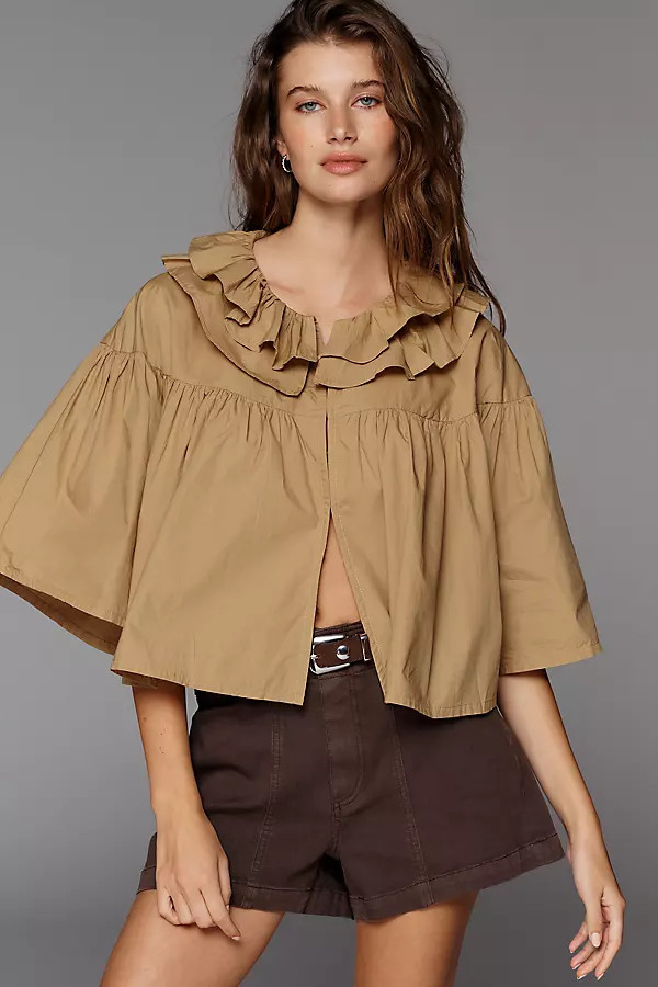 Ruffle Collar Swing Top | Anthropologie (US)