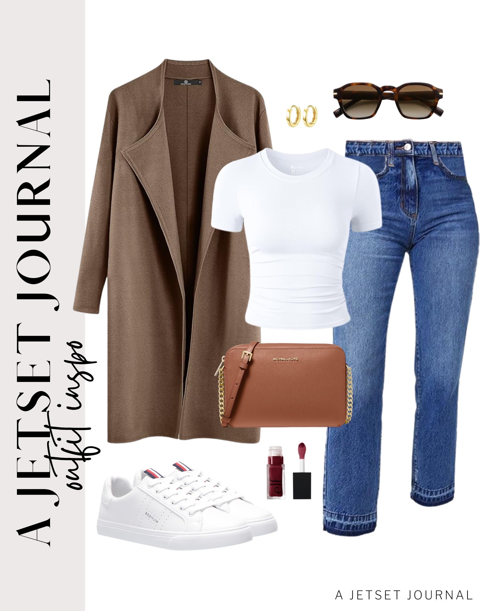 Casual outfit with an oversized cardigan, straight-leg jeans, and sneakers that’s easy to wear every day.
basic white shirt, leather tote bag, lip oil, everyday fashion, fall outfit idea, casual look, vacation style, makeup must have, beauty favorite, functional bag, amazon fashion, affordable style

#LTKStyleTip #LTKSeasonal #LTKU