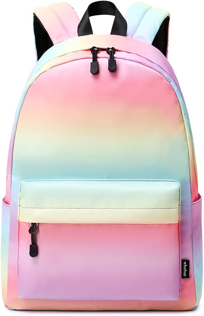 abshoo Lightweight Water Resistant Rainbow Backpacks For Teen Girls Women School Bookbags (Rainbo... | Amazon (US)