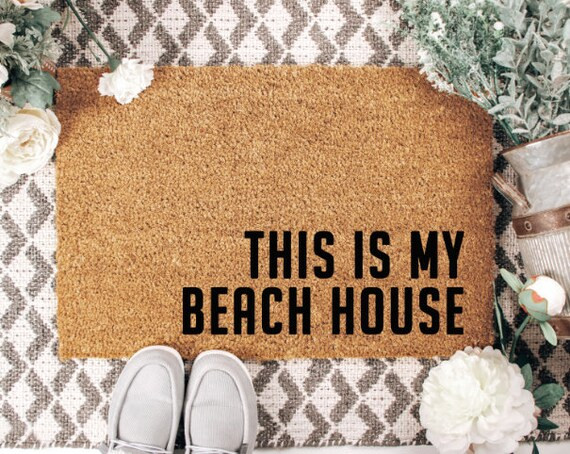 This is My Beach House Coir Doormat Beach Doormat Welcome | Etsy | Etsy (US)