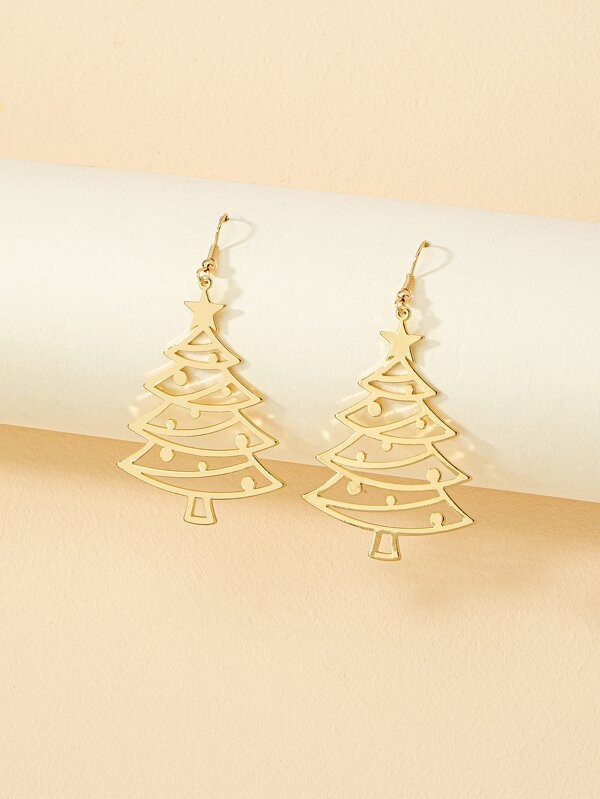 Christmas Hollow Out Tree Drop Earrings
   
      SKU: sj2209094174595351
          (15 Reviews) ... | SHEIN