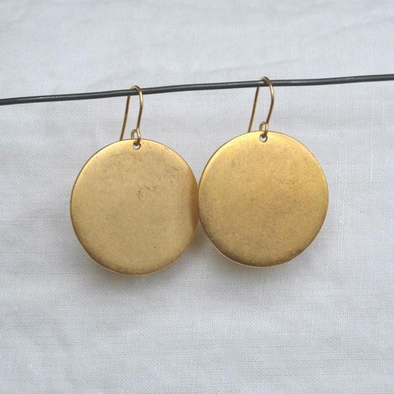 Tag Earring, Large Gold | Etsy (US)