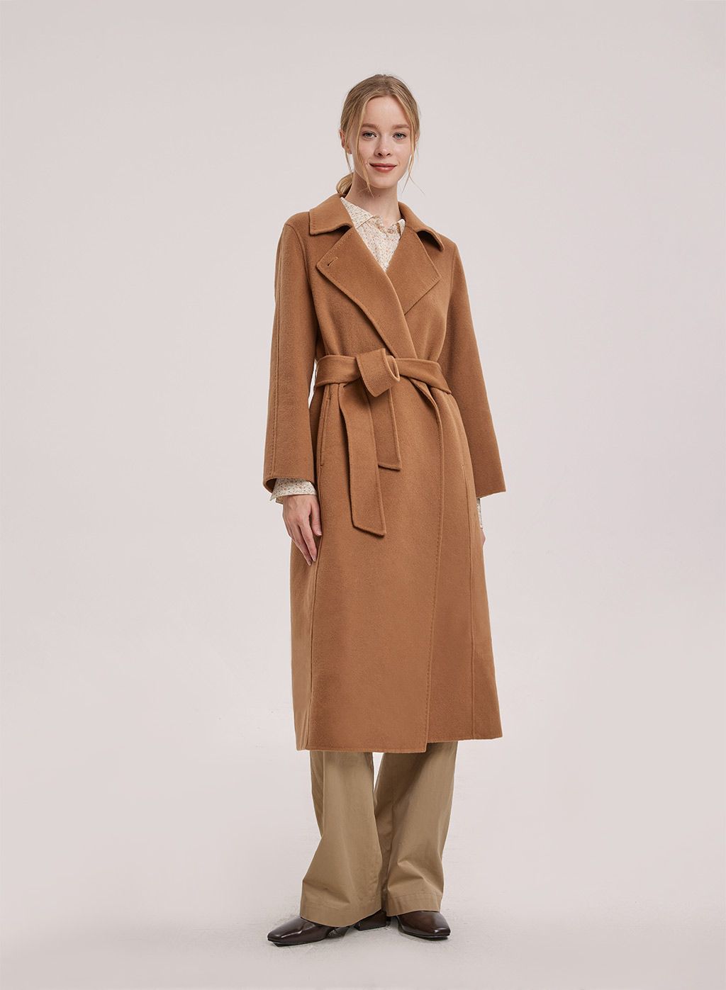 Alexa Peaked Lapel Coat | NAP Loungewear