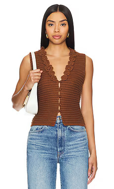 Tularosa Callia Vest in Brown from Revolve.com | Revolve Clothing (Global)