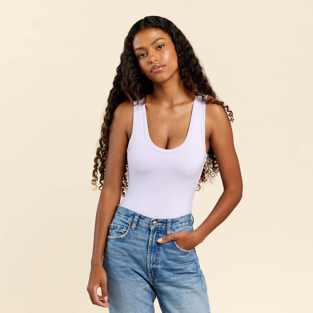 Seamless Scoop Tank Bodysuit | Nuuds US