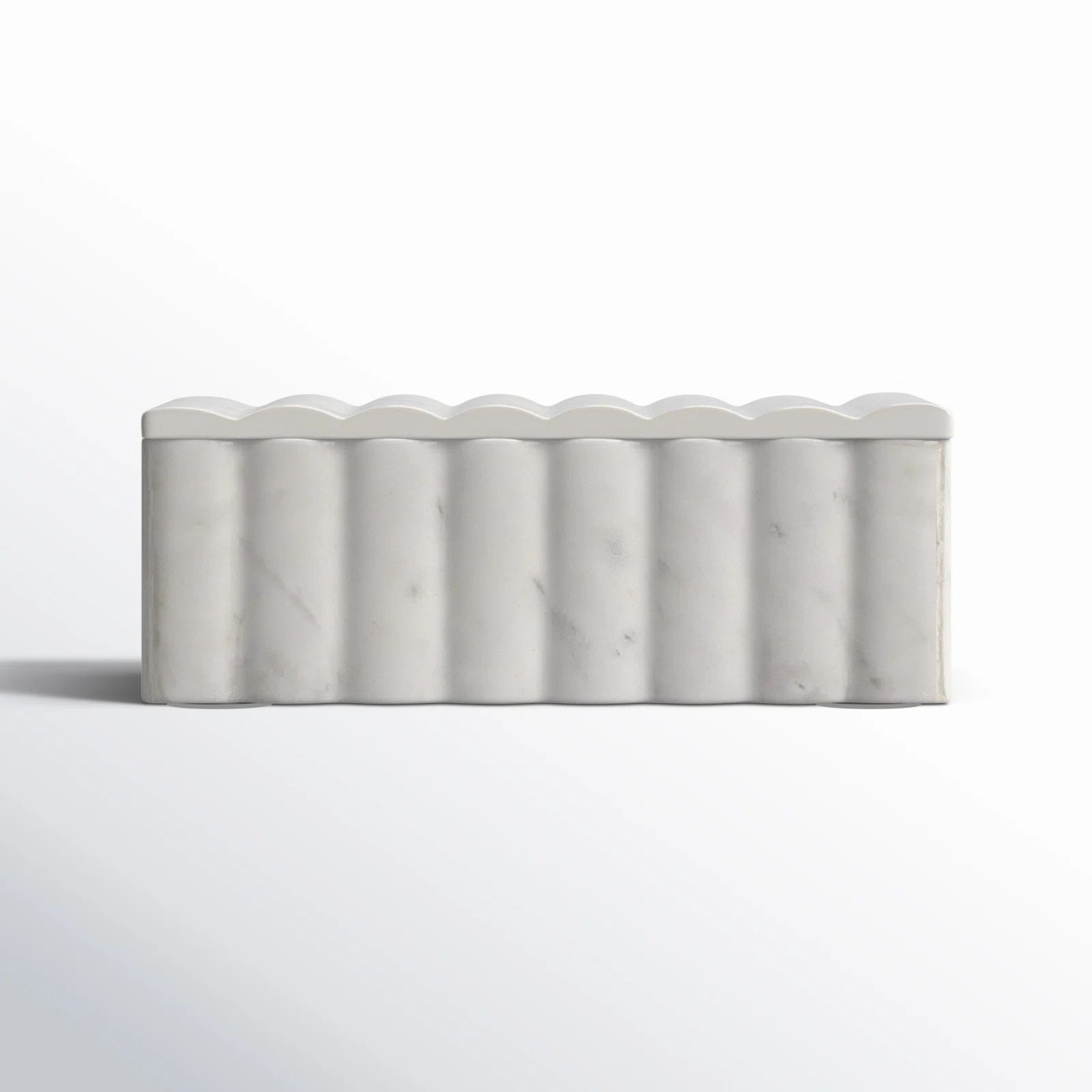 Joss & Main Neutral White Marble Storage Box Contemporary Textured - 7" x 4" x 3" & Reviews | Way... | Wayfair North America