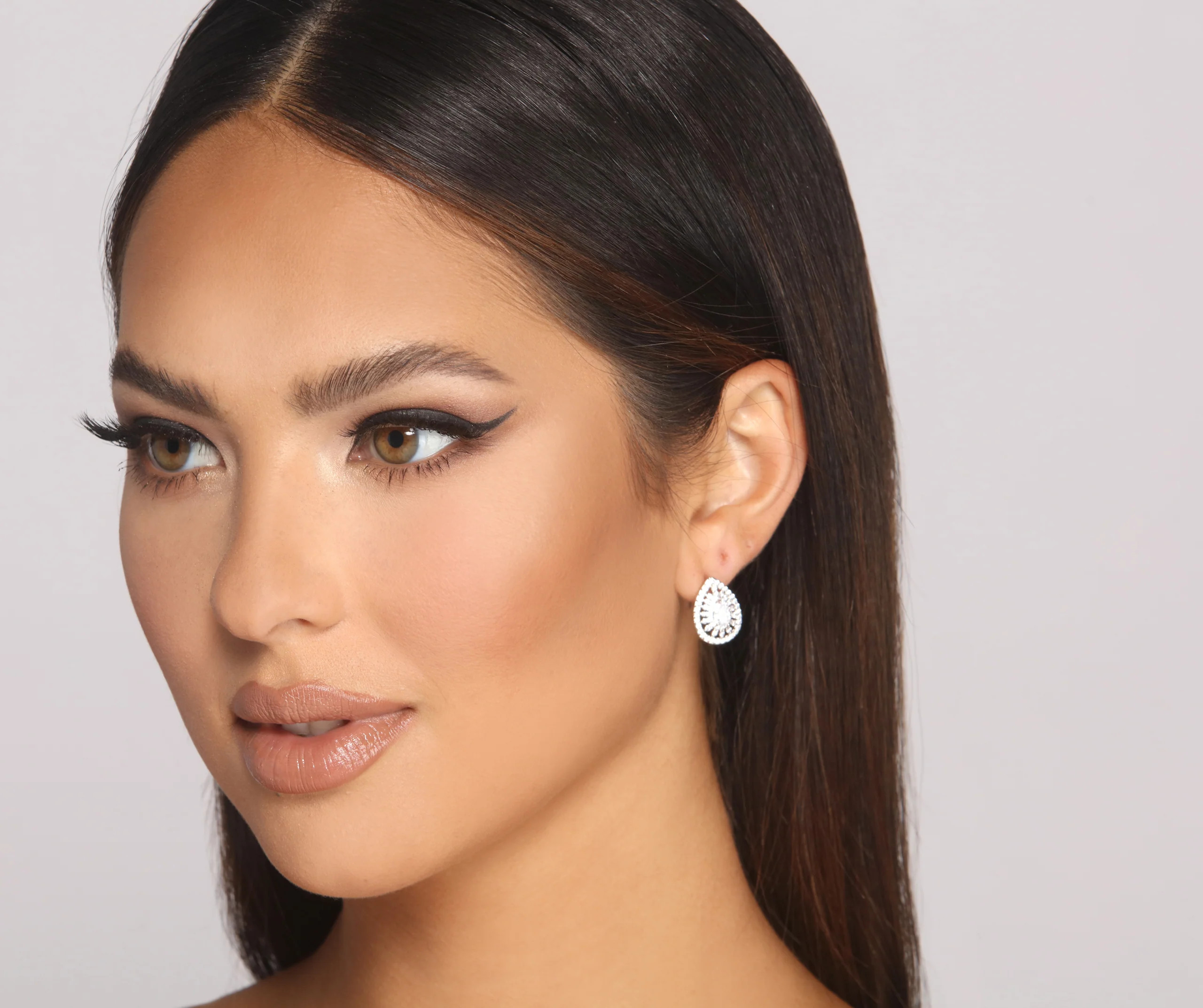 Cubic Zirconia Teardrop Rhinestone Studs | Windsor Stores