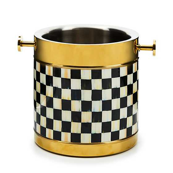 Courtly Check 3260 Gold Ice Bucket | MacKenzie-Childs