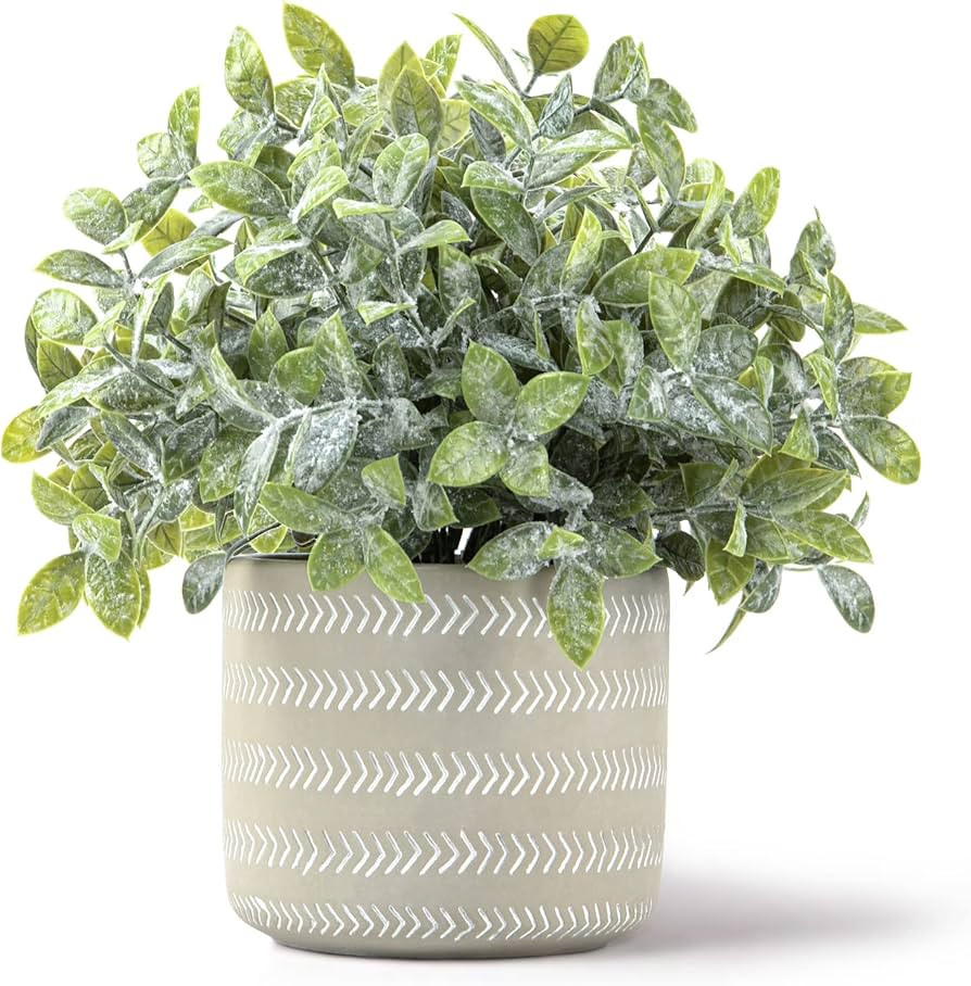 Artificial Plant in Pot for Modern Farmhouse Decor Faux Plant Realistic Fake Plant for Mantle Off... | Amazon (US)