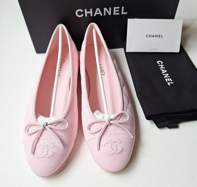 New CHANEL 26P Light Pink Denim Spring Summer 2026 Ballet Flats 39 EU / 9 US | eBay US