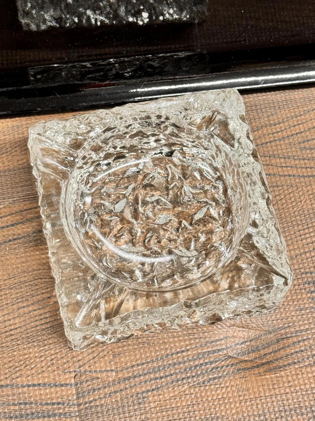Vintage Rock Ice Glass Ashtray: Square Nordic Design - Etsy | Etsy (US)