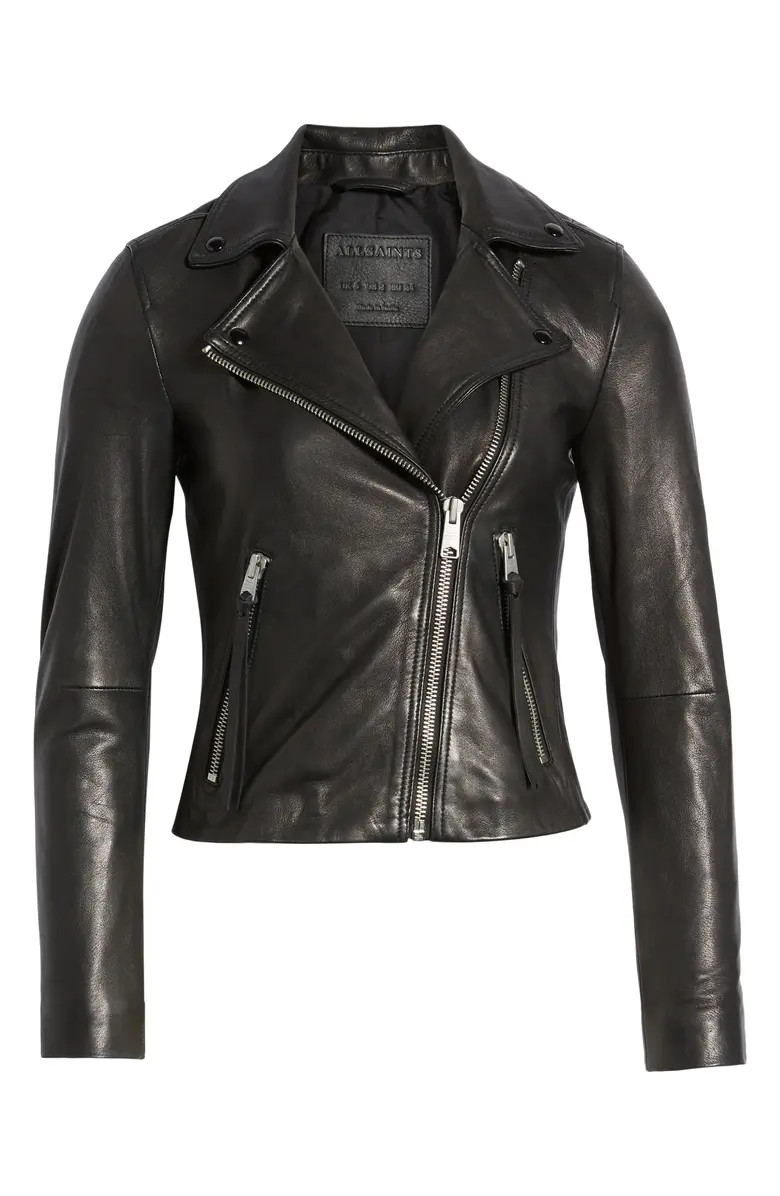 AllSaints Dalby Leather Biker Jacket | Nordstrom | Nordstrom