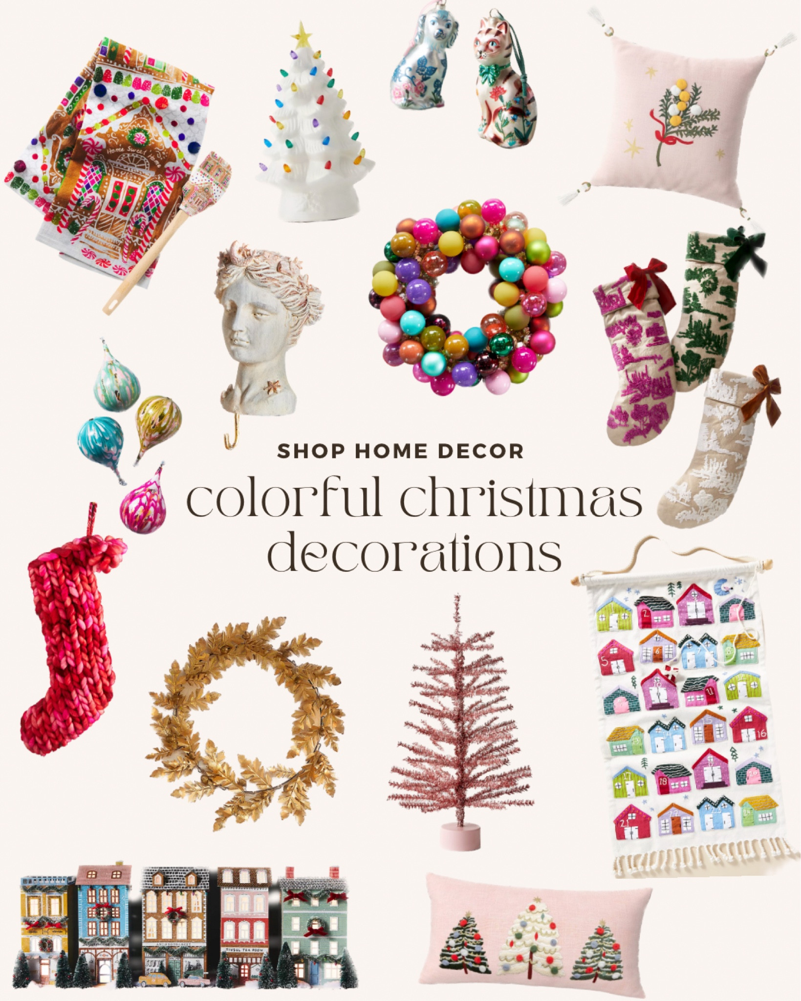 colorful christmas decorations for your home, bright holiday decor, pink christmas, vintage christmas decorations

#LTKhome #LTKSeasonal #LTKHoliday