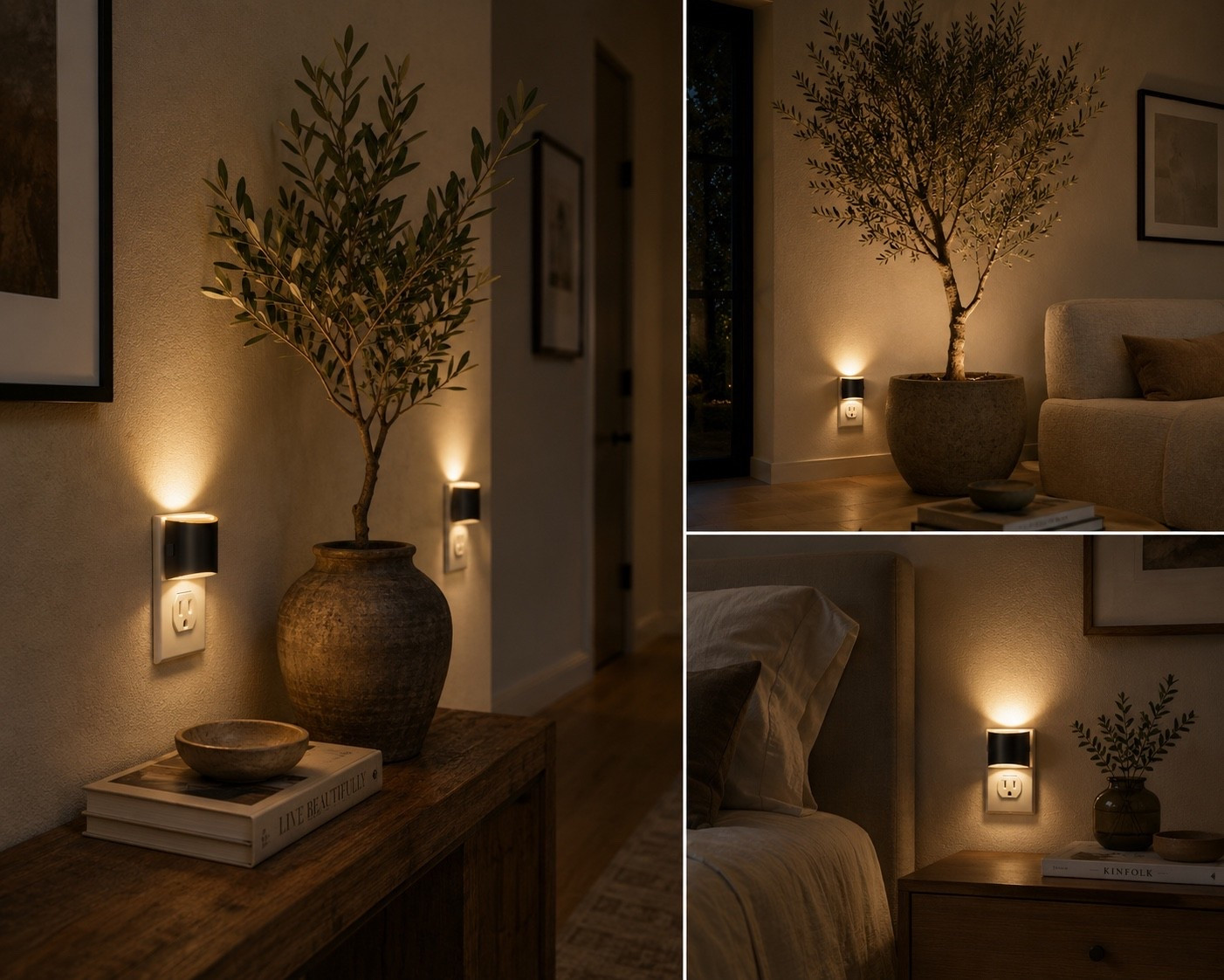 POV: your home finally feels cozy after sunset ✨
These little Amazon night lights give the softest warm glow and instantly make hallways, bedrooms, and cozy corners feel elevated. Paired with olive trees, warm textures, and ambient lighting = chef’s kiss 🤎🏡

#LTKmomlife #LTKmorningroutine #LTKdayinmylife
