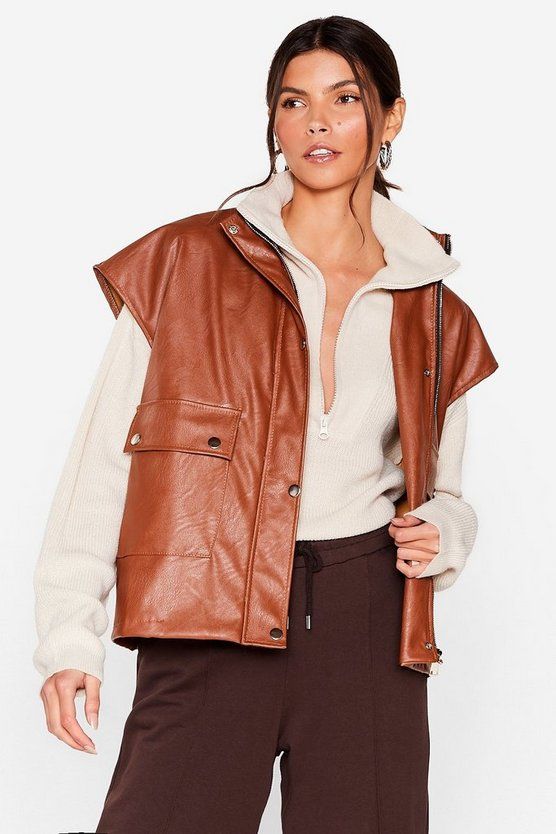 Faux Leather Forget You Oversized Jacket | NastyGal (US & CA)