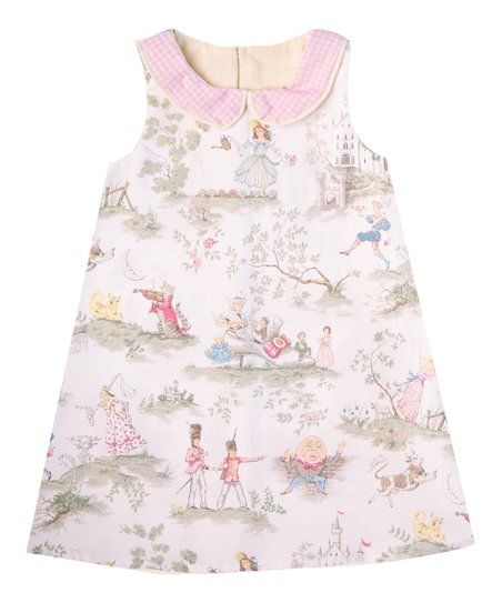 White & Pink Gingham Nursery Rhyme Delilah A-Line Dress - Infant, Toddler & Girls | Zulily