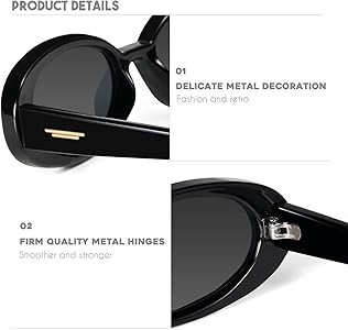 mosanana Retro Tiny Oval Sunglasses for Women with Small Face Narrow Style MS52360 | Amazon (US)