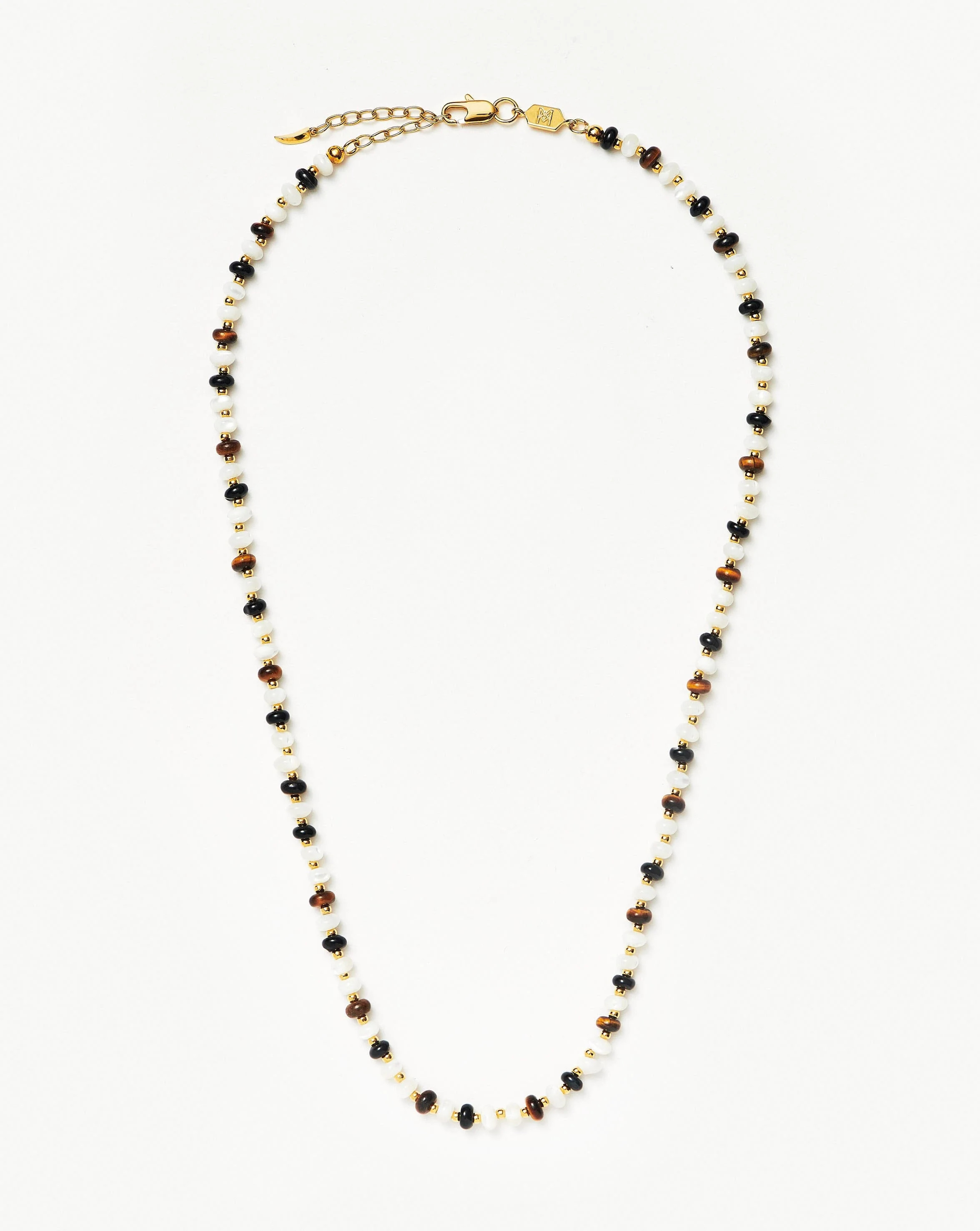 Savi Pearl & Gemstone Beaded Necklace | 18ct Gold Plated/Multi | Missoma