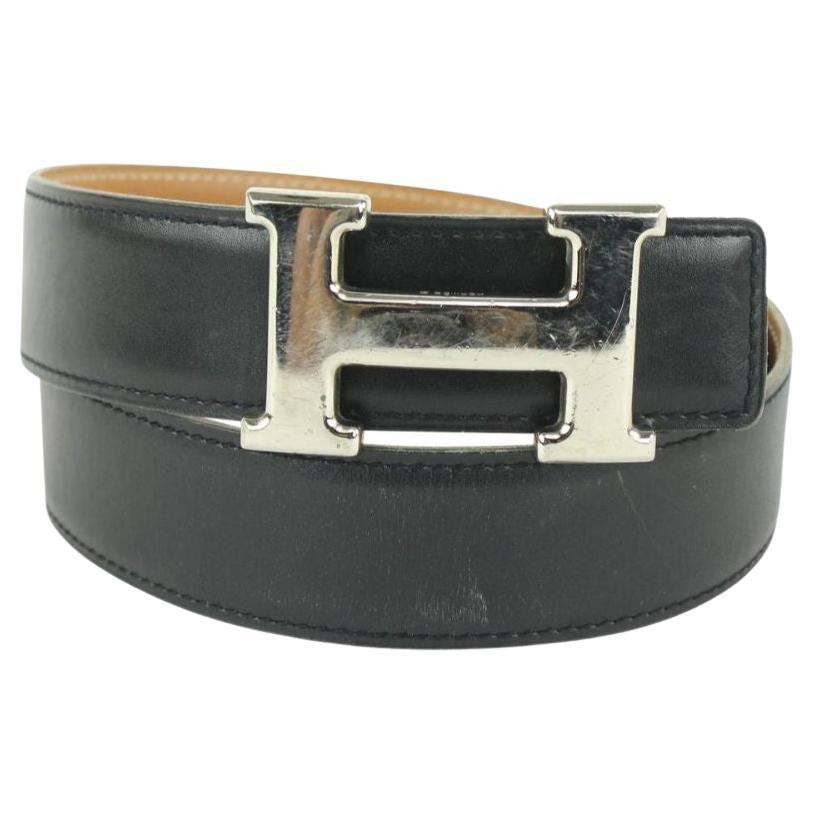 Hermès 32mm Reversible H Logo Belt Kit Black x Brown x Silver 929her87 | 1stDibs