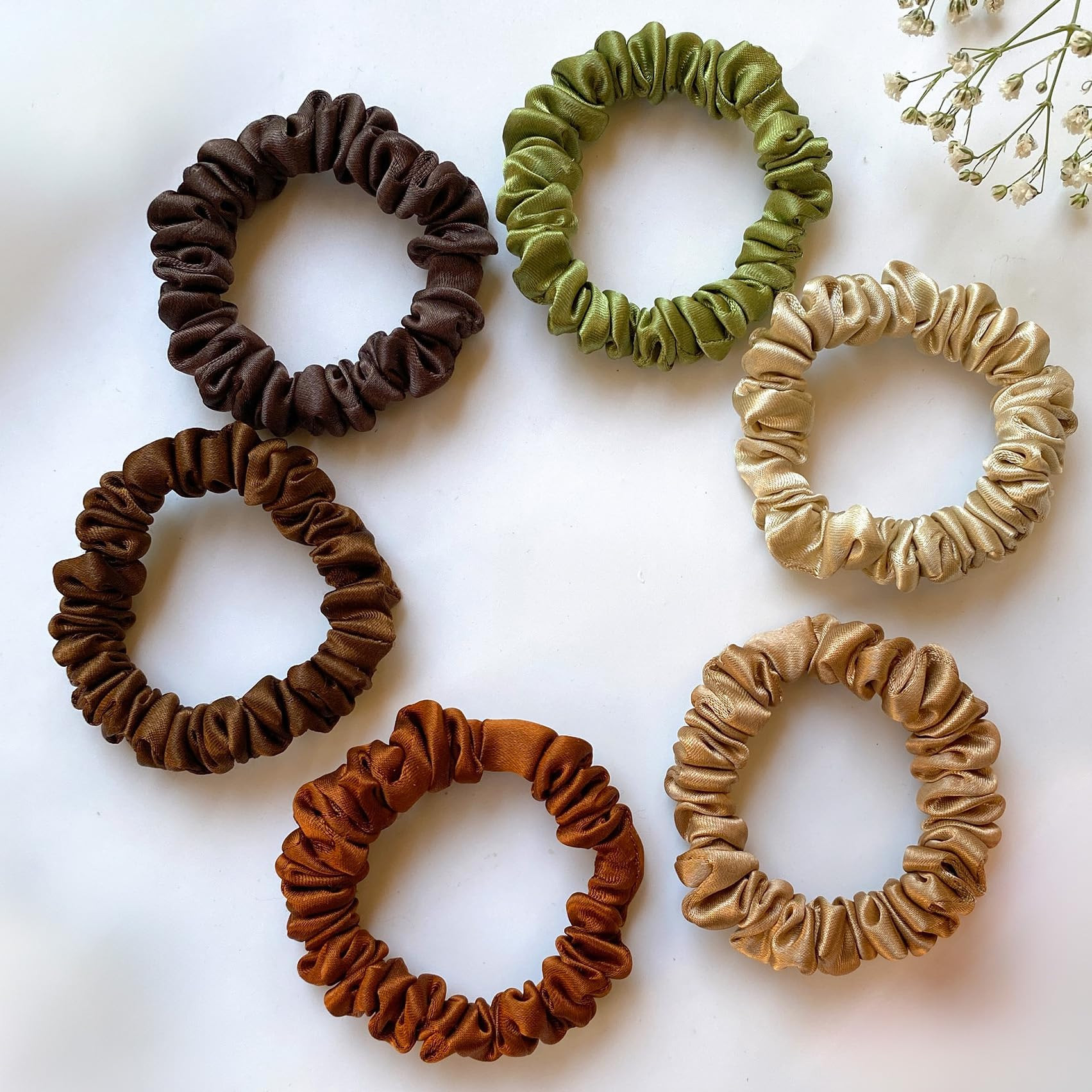 SILVR BEAR Luxury Satin Scrunchies, Soft Skinny Ponytail Holders for Thin Hair, Women, Girls and ... | Amazon (US)