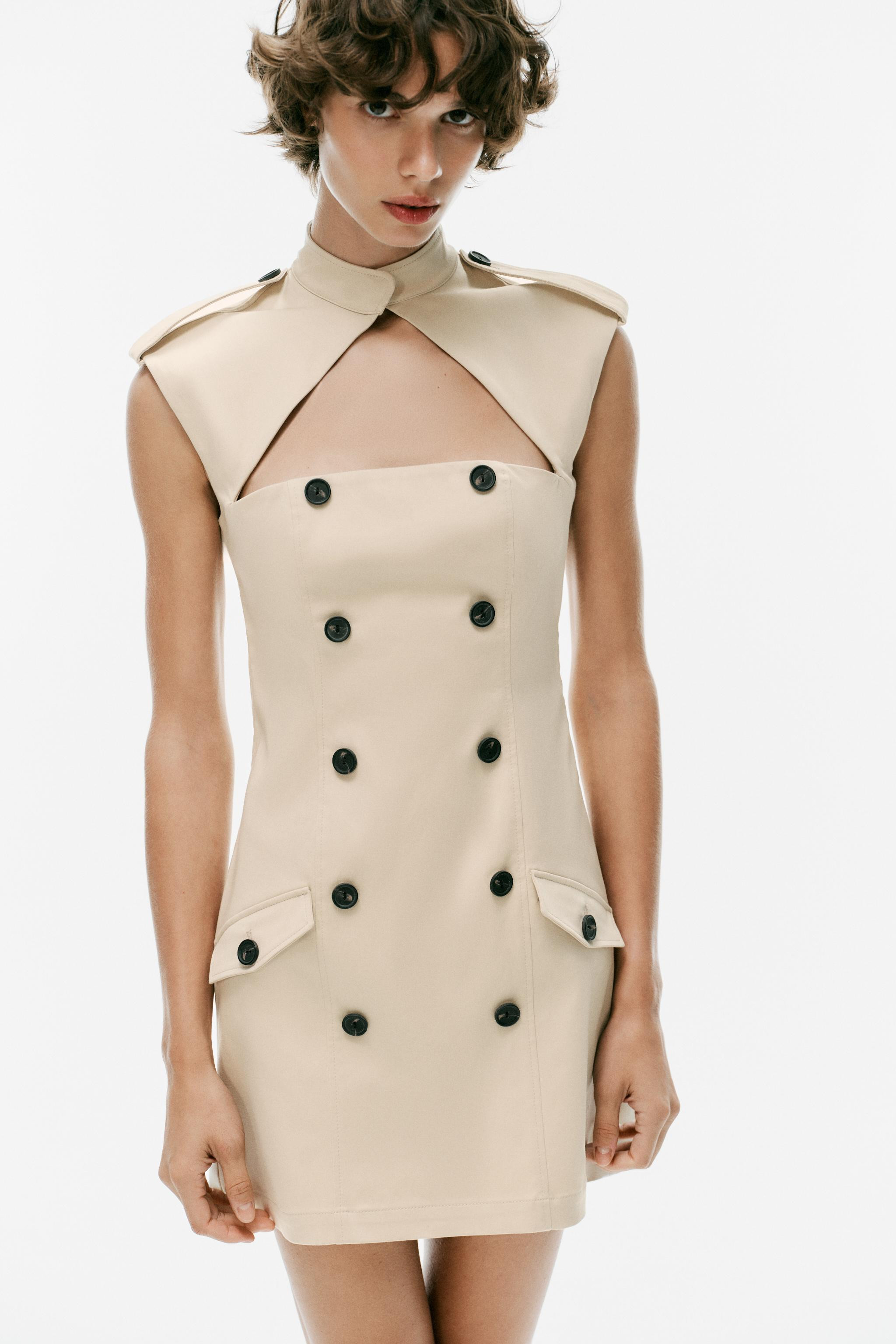 TRENCH MINI DRESS WITH SLIT | Zara US