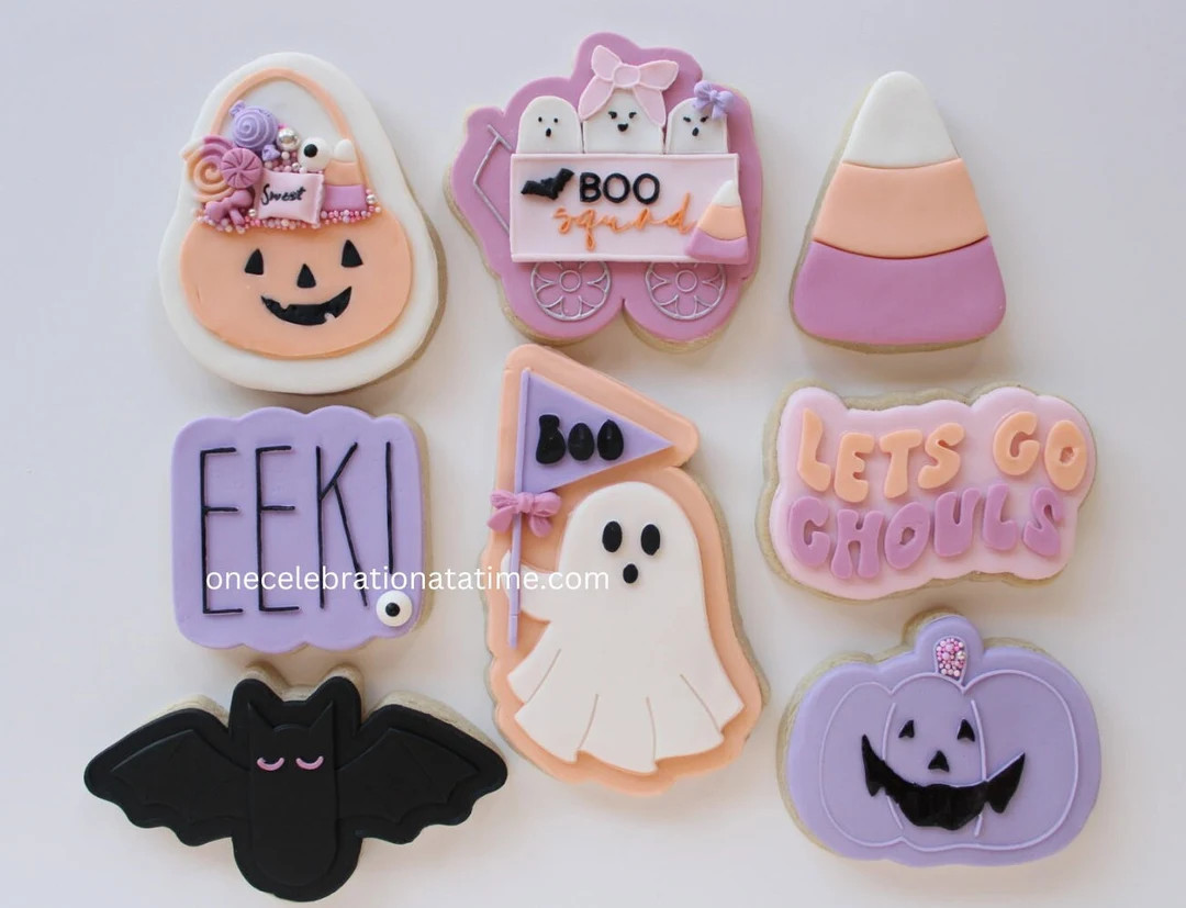 Lets Go Ghouls Halloween Themed Cookies, Halloween Cookies, Marshmallow Fondant Sugar Cookies, Ha... | Etsy (US)