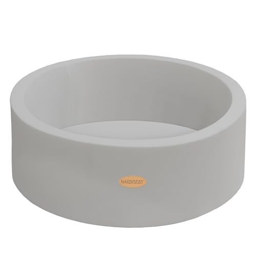 HARBOLLE Baby Ball Pit 35.4" Soft Round Memory Foam Ball Pits NOT Included Balls Indoor Outdoor Playpen for Babies Toddlers Kids Great Gift for Girls Boys, Gray | Amazon (US)