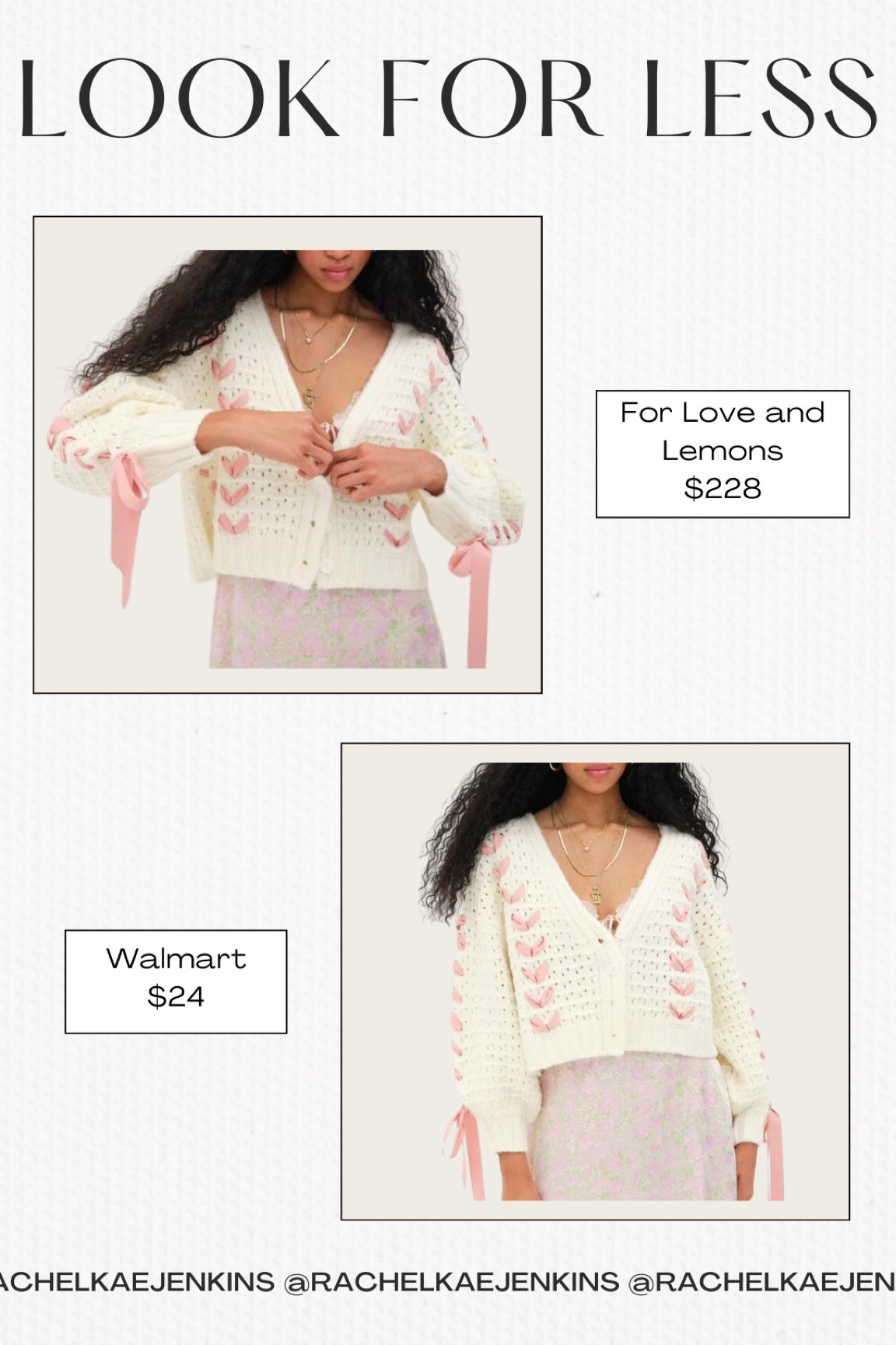 You guys!!!! I love this For Love and Lemons cardigan and I found a lookalike at Walmart for $200 cheaper!!!😍😍😍

Walmart finds, look for less, sweaters, cardigan, womens fashion finds, sweater outfit 

#LTKsalealert #LTKstyletip #LTKfindsunder50
