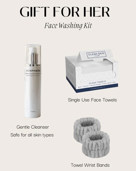 Gift for her: 
Face wash kit - great addition to anyone’s skincare routine! 

Gentle cleanser 
Single use face towels 
Towel wrist bands

All for under $75 🫶🏼 


#LTKHoliday #LTKbeauty #LTKGiftGuide