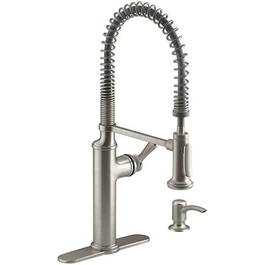 Kohler K-R10651-SD-VS Sous Kitchen Sink Faucet, Vibrant Stainless | Amazon (US)