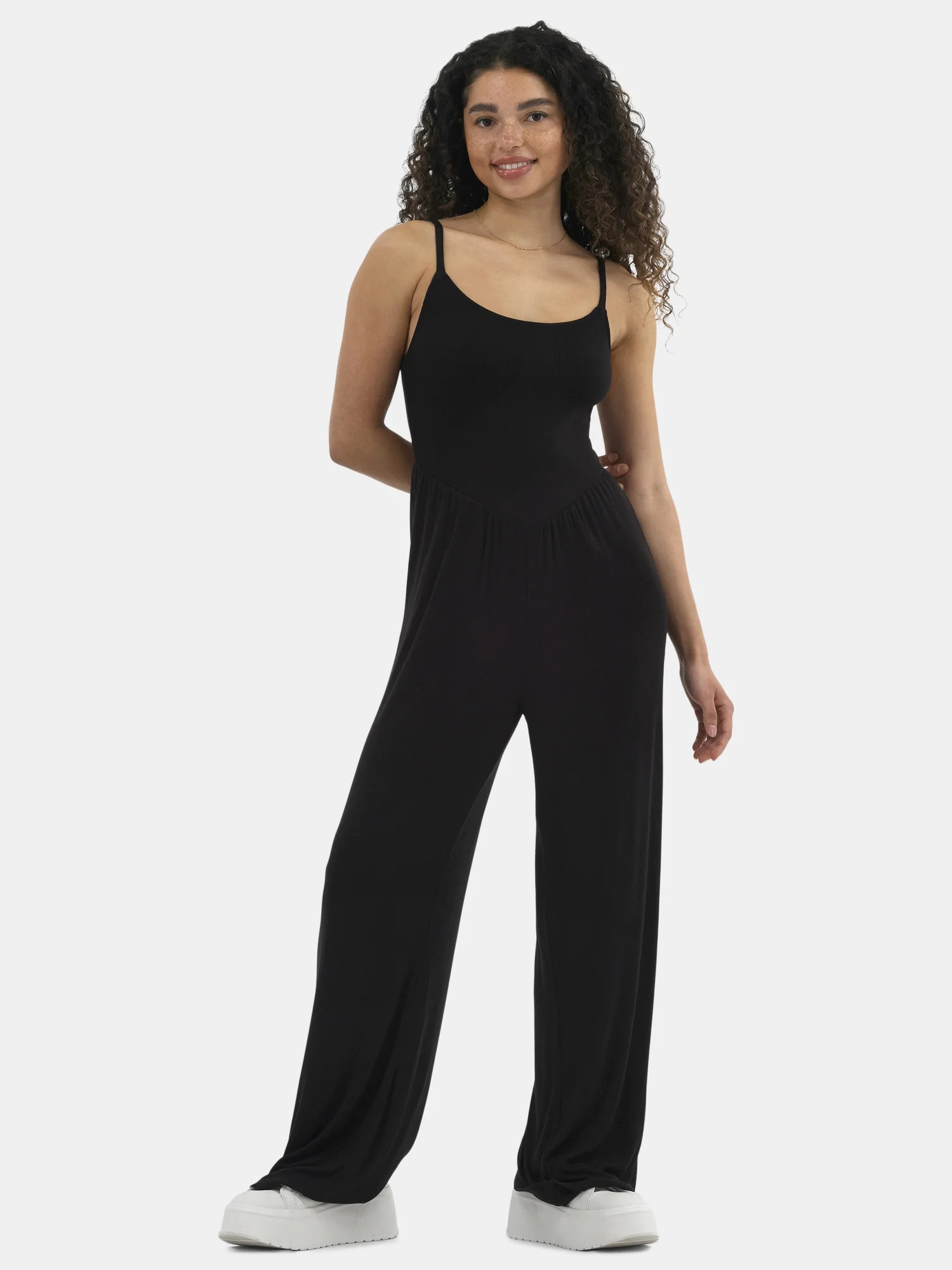 No Boundaries Ribbed Jumpsuit, Women's | Walmart (US)