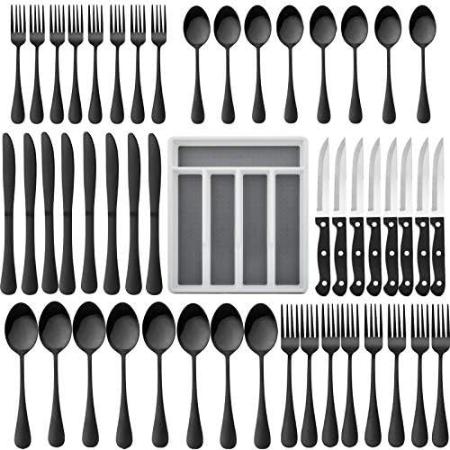 49-Piece Silverware Set with Flatware Drawer Organizer, HaWare Stainless Steel Cutlery Set with 8... | Amazon (CA)