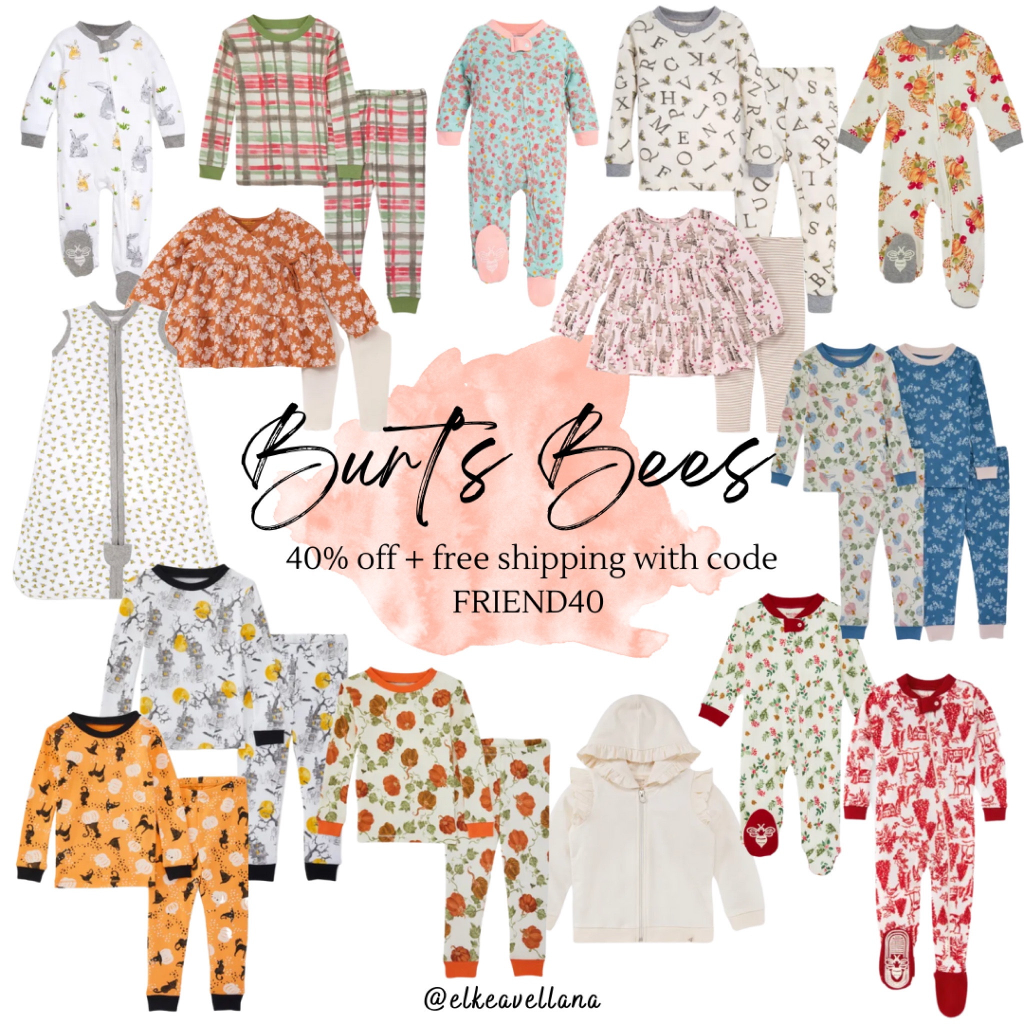 Great sale happening at Burt’s Bees! 40% off site wide and free shipping with code FRIEND40.
.
Holiday pajamas, baby clothes, fall pajamas, newborn, baby gift, toddler pajamas, kids clothes

#LTKsalealert #LTKfamily #LTKSeasonal