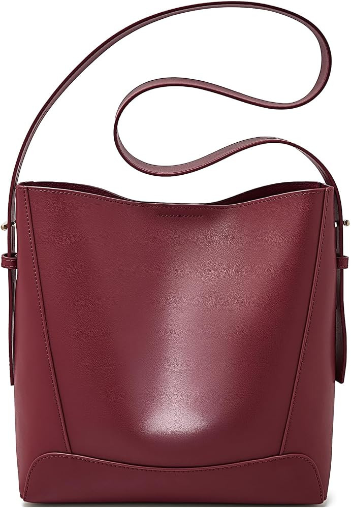 FOXLOVER Leather Bucket Tote Purse for Women Designer Tote Bag and Handbags Shoulder Bag with Poc... | Amazon (US)
