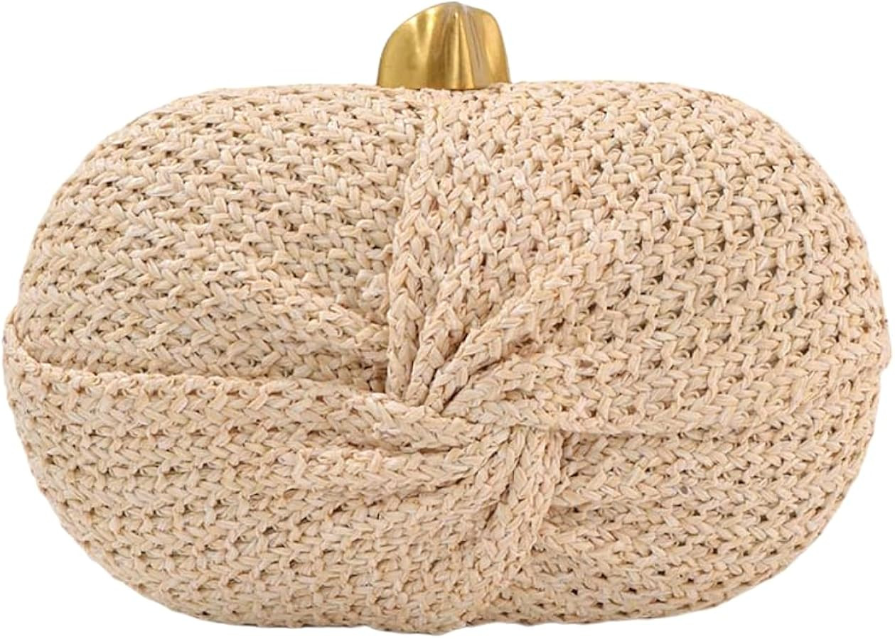 Straw Clutch Purse for Women Summer Woven Beach Handbag Party Wedding Clutch Evening Bag Wicker P... | Amazon (US)