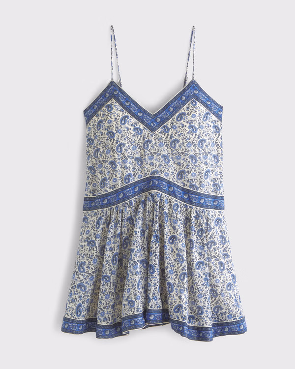 V-Neck Flowy Mini Skort | Abercrombie & Fitch (US)