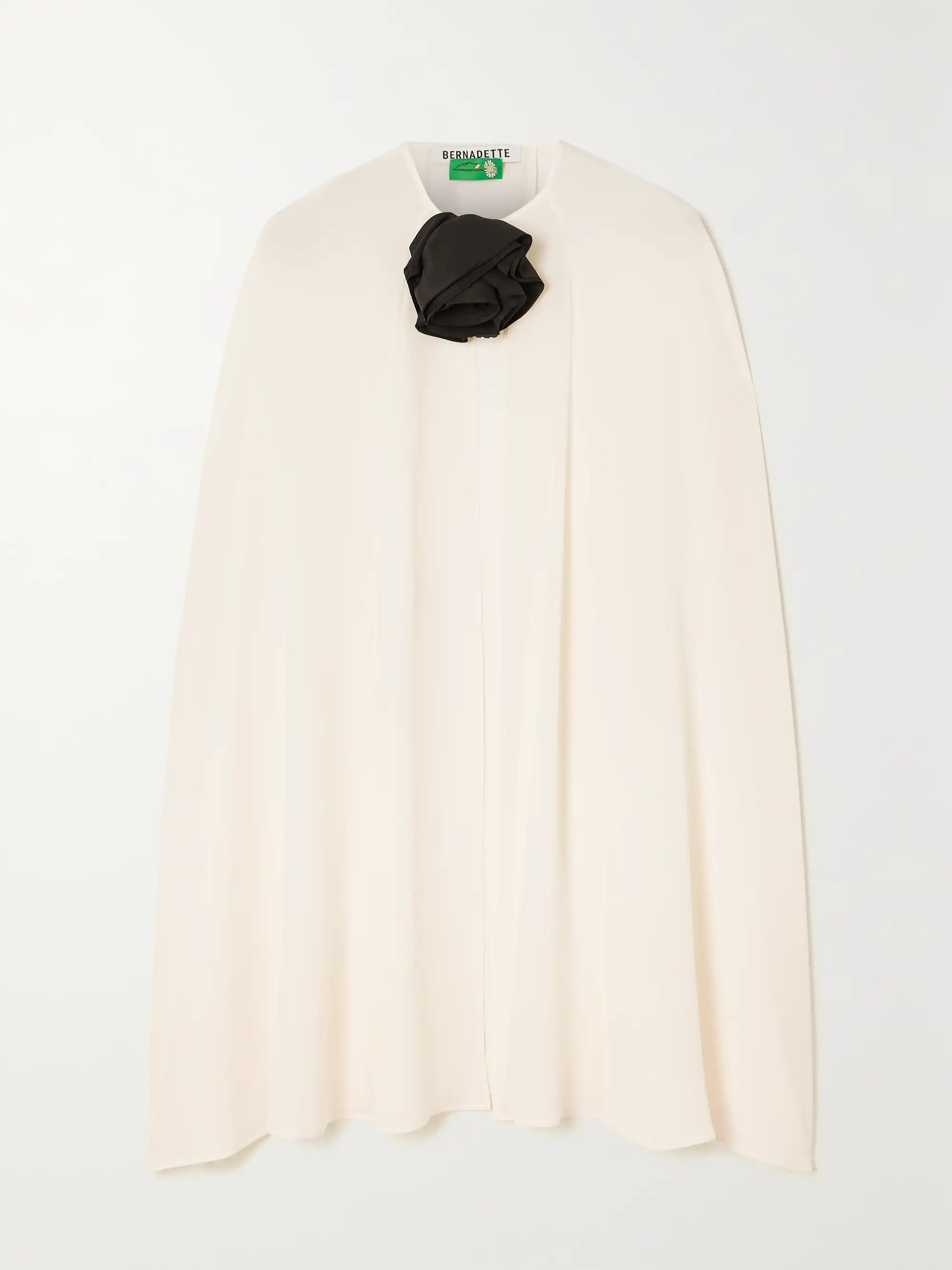 Dillion floral-appliquéd silk crepe de chine cape | NET-A-PORTER (US)