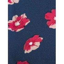 Scoop Ruched Sleeve Ruffle Faux Wrap Mini Dress Poppy Print Women's | Walmart (US)