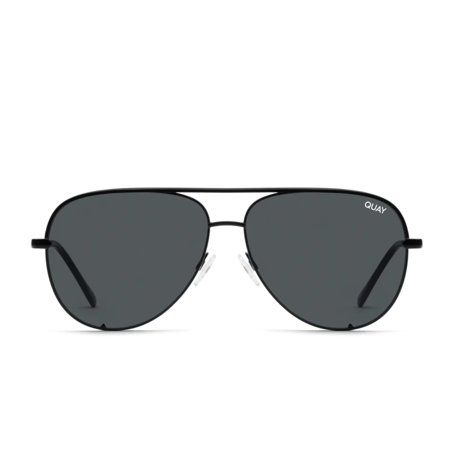 Quay Australia High Key Mini Sunglasses Black Smoke Aviators | Walmart (US)