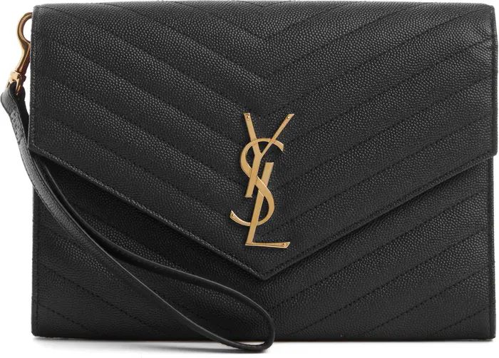 Monogram Quilted Leather Clutch | Nordstrom
