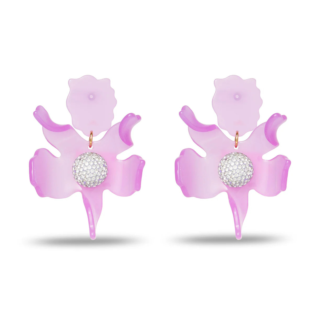 ULTRAVIOLET CRYSTAL LILY EARRINGS | LELE SADOUGHI