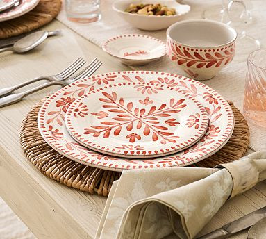 Terracotta Hand Painted Appetizer Plates - Set of 4 | Pottery Barn (US)