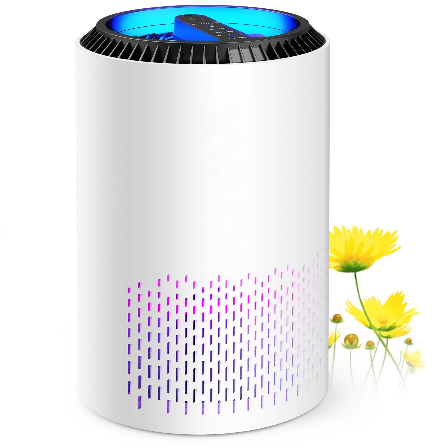 ALROCKET HEPA Air Purifier with Light Extra Large Room (215 Sq. Ft), White | Walmart (US)